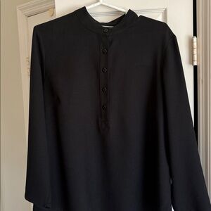 MARY G MILDRED HOIT BLACK TUNIC TOP SIZE XL
